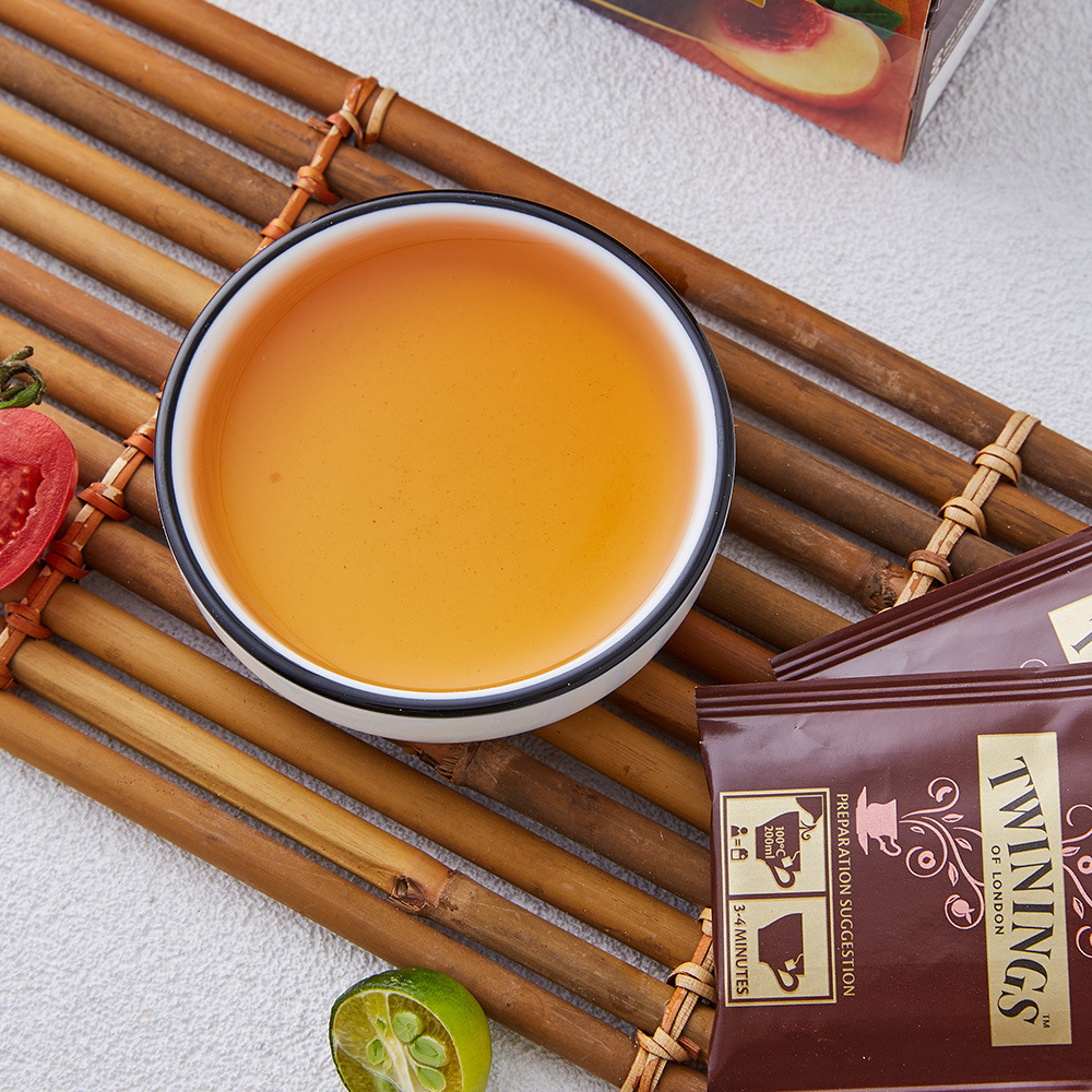 twinings川宁英国进口茶叶蜜桃果香红茶25袋花果茶水果茶红茶叶包