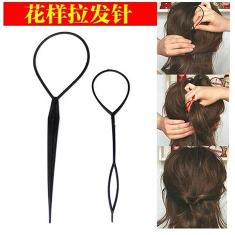 Children's Updo Hair Puller Pin Women's Small Soft Hair Curler Children Hair-Pulling Tool Hair Braiding Artifact Lazy Hair Tie Tool