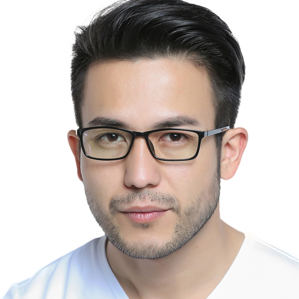 奇伟tr90眼镜框男复古近视光学架商务黑框方形眼睛框配眼镜