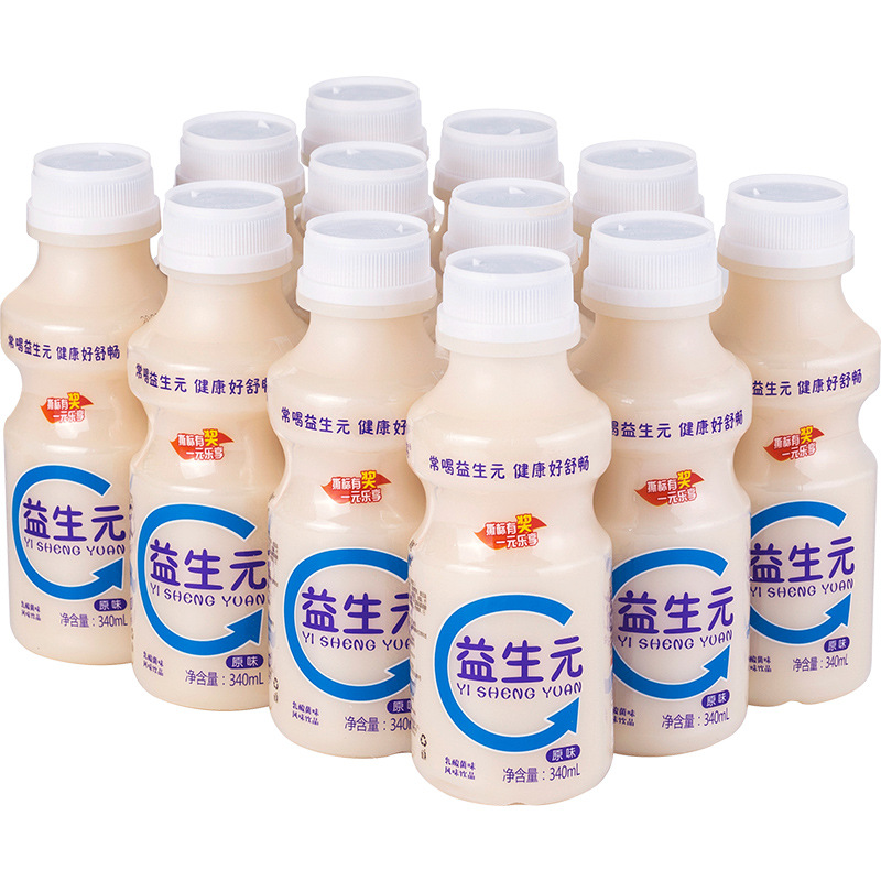 益生元乳酸菌饮品340ml*12瓶儿童成人早餐酸奶牛奶饮料特价整箱批