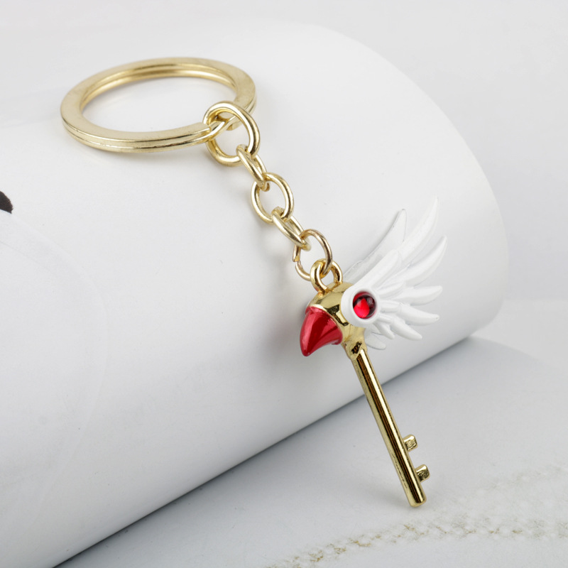 百变小樱项链cos库洛牌棒星之杖吊坠 摩卡少女樱鸟头钥匙扣 现货