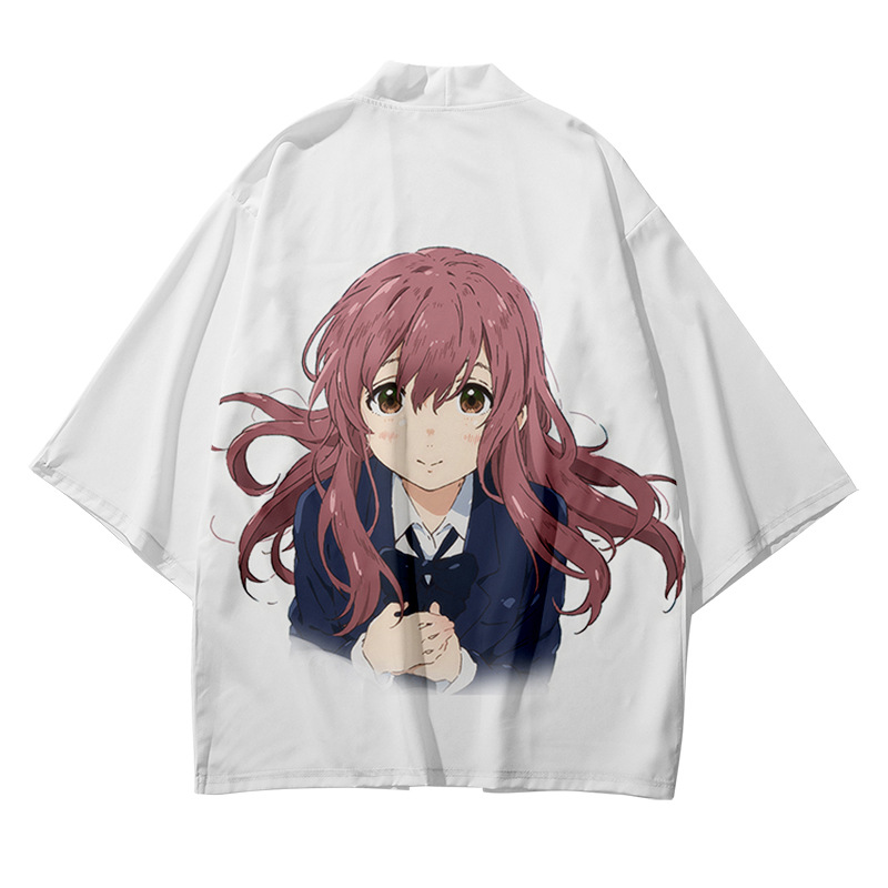 2020秋季女装新款上衣 声之形西宫硝子 羽织和服制服3d印花 定制