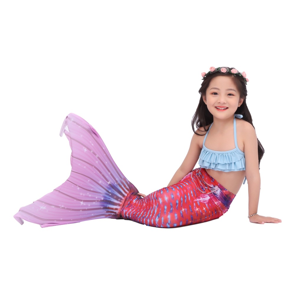 儿童美人鱼泳衣美人鱼抹胸鱼尾巴女童公主裙服装
