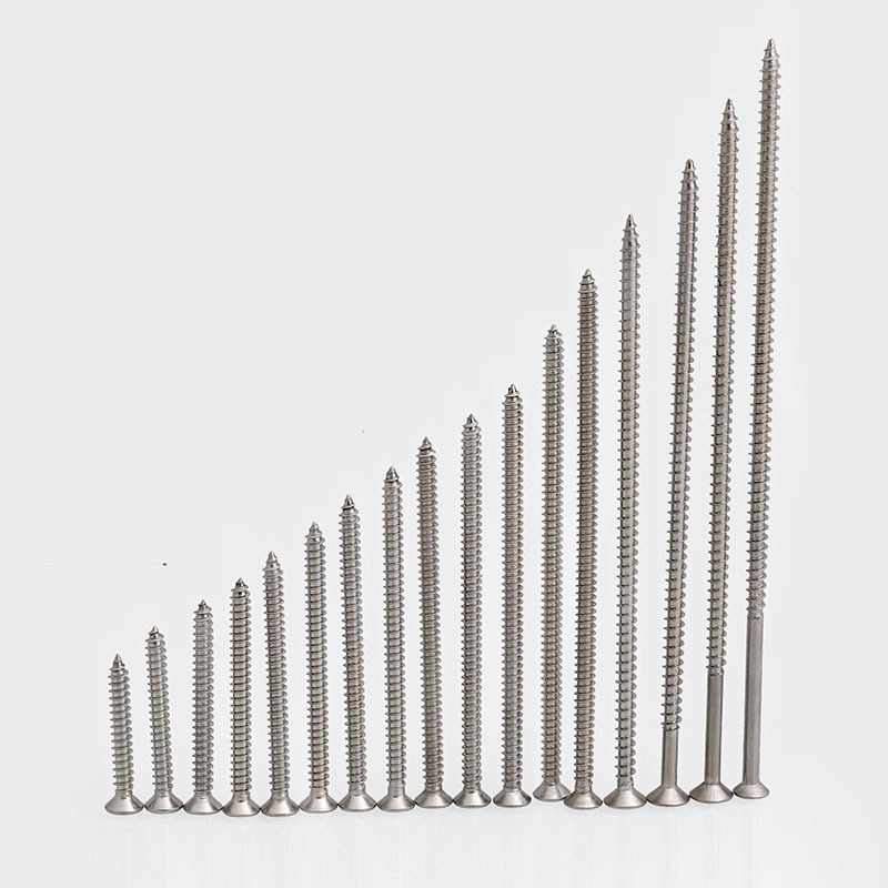m4 304不锈钢十字沉头木工螺丝自攻螺钉加长螺丝平头自攻木螺丝钉