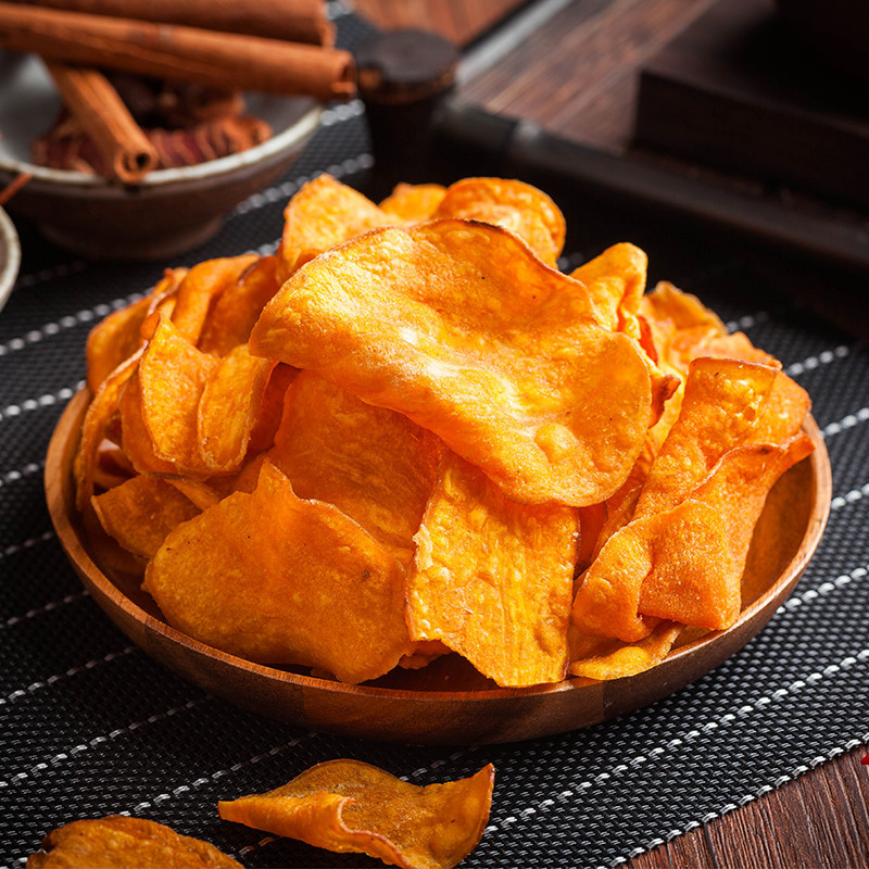 襄梦红薯片炸地瓜干香脆甜超薄手工休闲小零食农家自制特产番薯干
