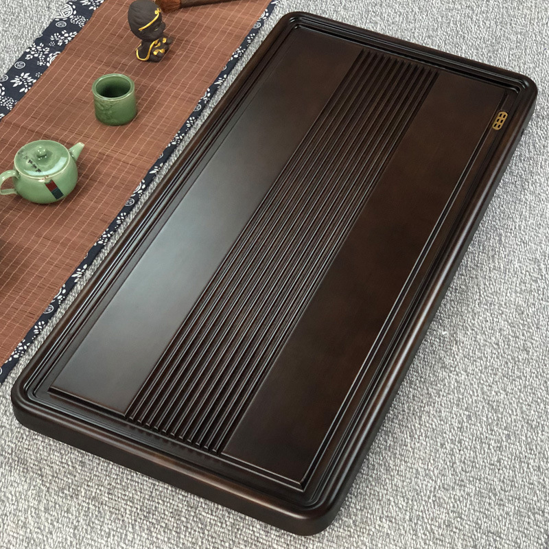 竹檀木茶盘整块实木平板茶台 办公家用茶海简约大小号功夫茶具