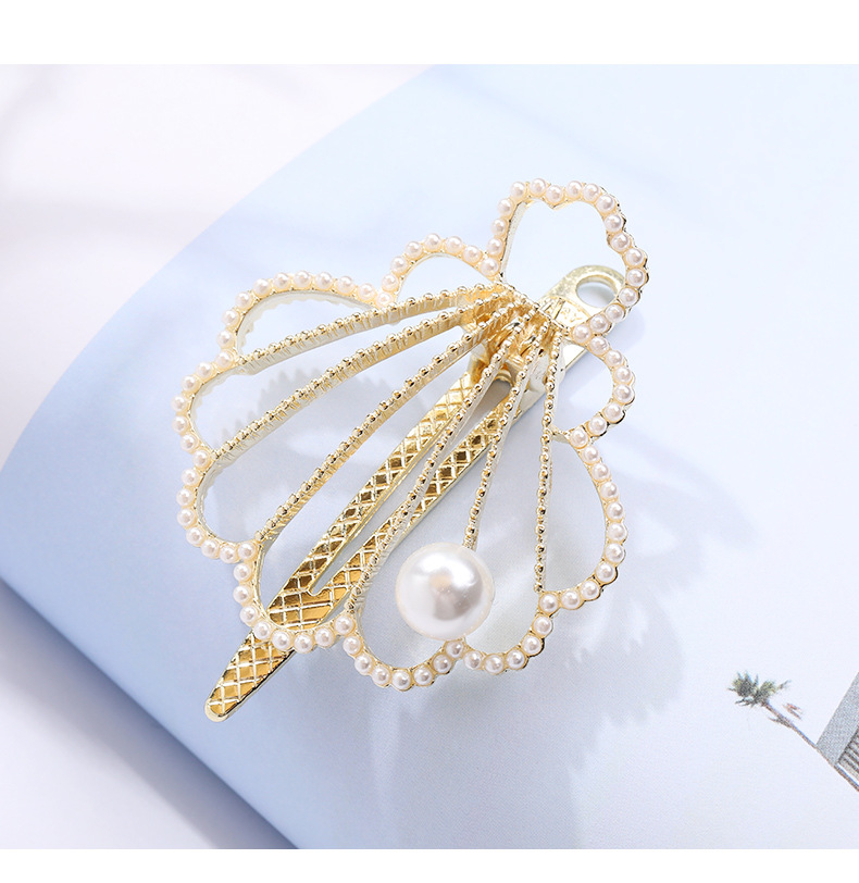 人鱼发饰海滩贝壳发夹ins 韩国发卡气质珍珠刘海边夹波西米亚头饰