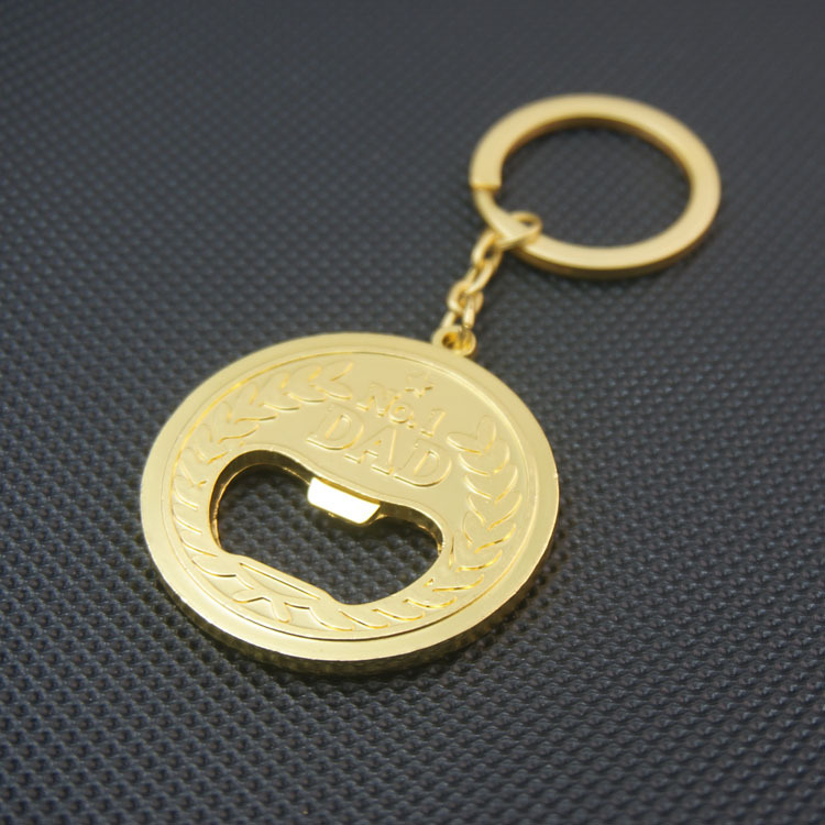 新奇特开瓶器父亲节开瓶器圆形奖牌开瓶器金牌开瓶器