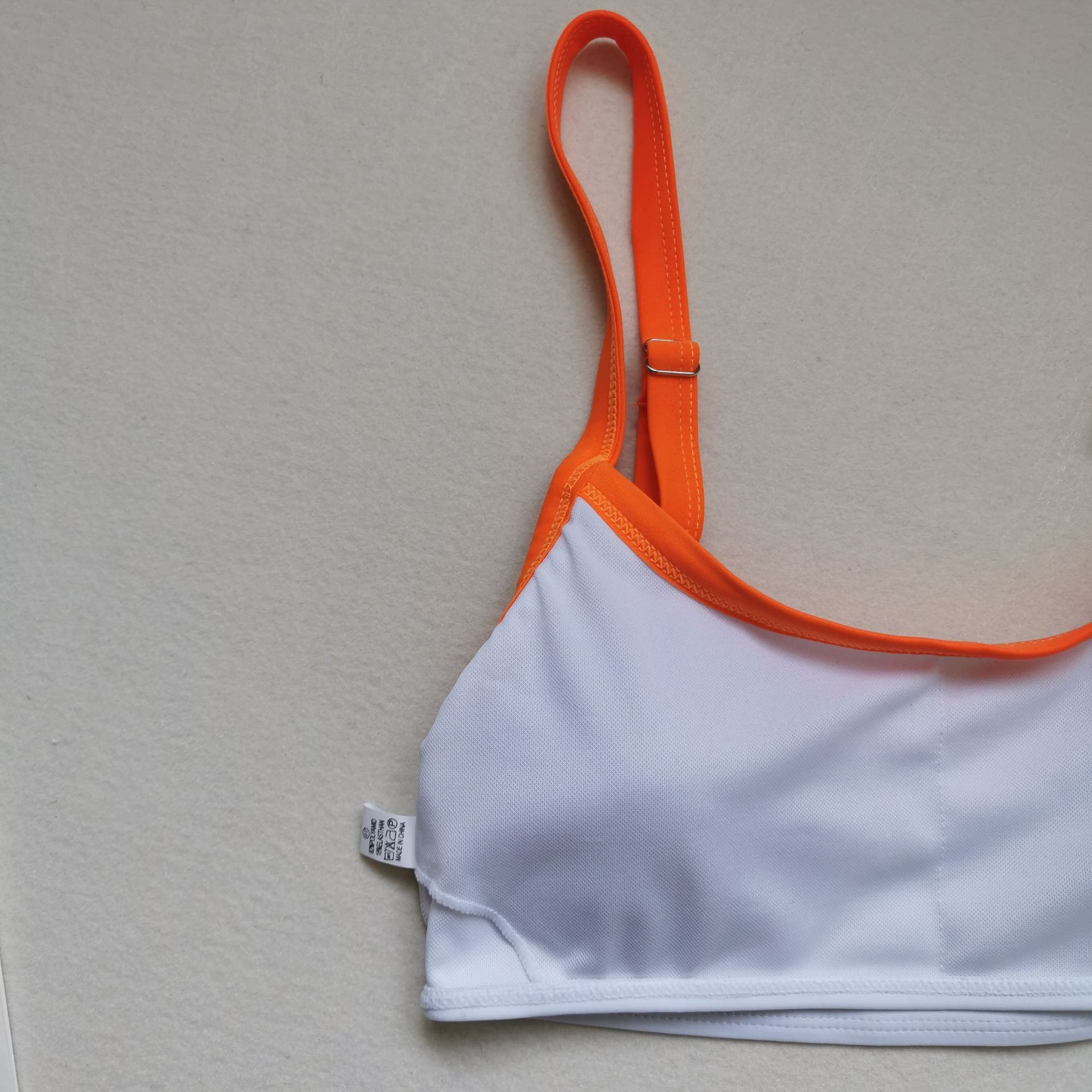 奇异2021新款比基尼欧美泳衣拼色平胸性感女士分体泳装批发2135