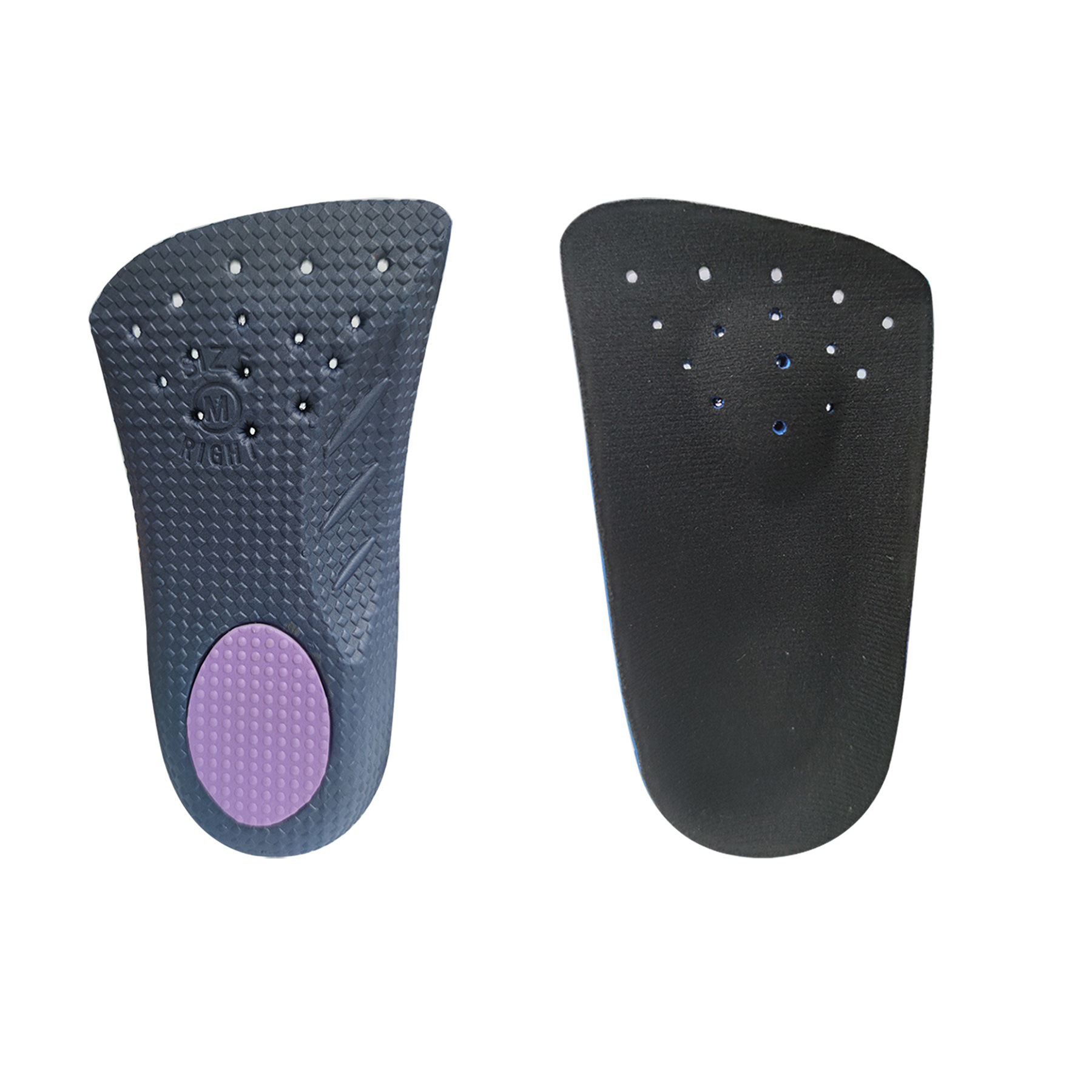 扁平足矫正半垫3/4 矫形鞋垫足弓支撑涌泉穴按摩吸汗透气鞋垫