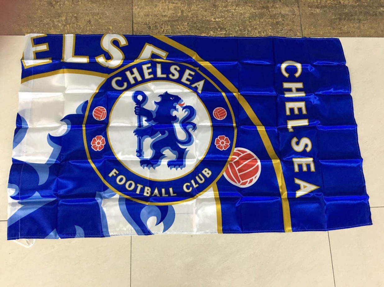 旗帜厂家切尔西球迷旗色丁披肩旗4号丝印俱乐部球队旗帜现货批发
