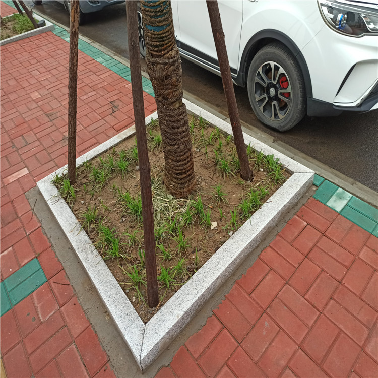 大理石树池石加工大斜角45度侧石花岗岩斜坡树坑石