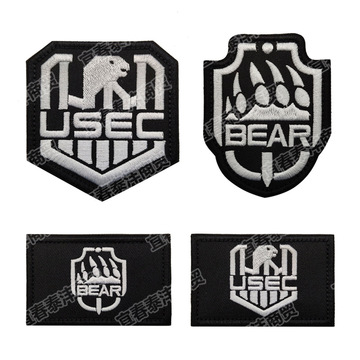 外贸货源新款逃离塔科夫系列usec刺绣臂章魔术贴士气章徽章布贴