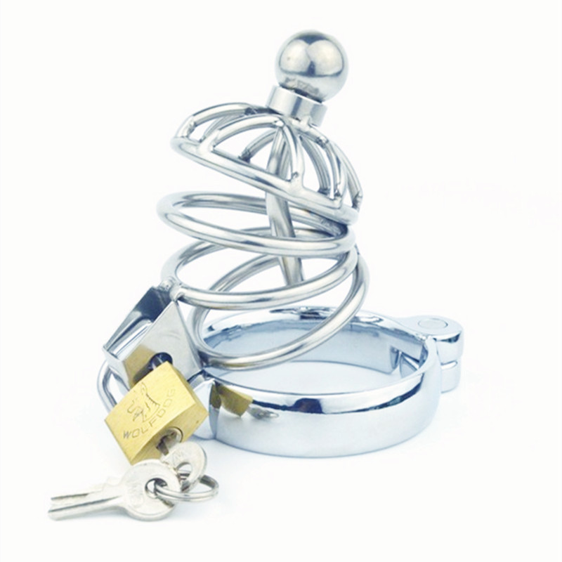 不锈钢金属小号导尿男用贞洁贞操锁sm另类工具jj束缚器成人情趣性