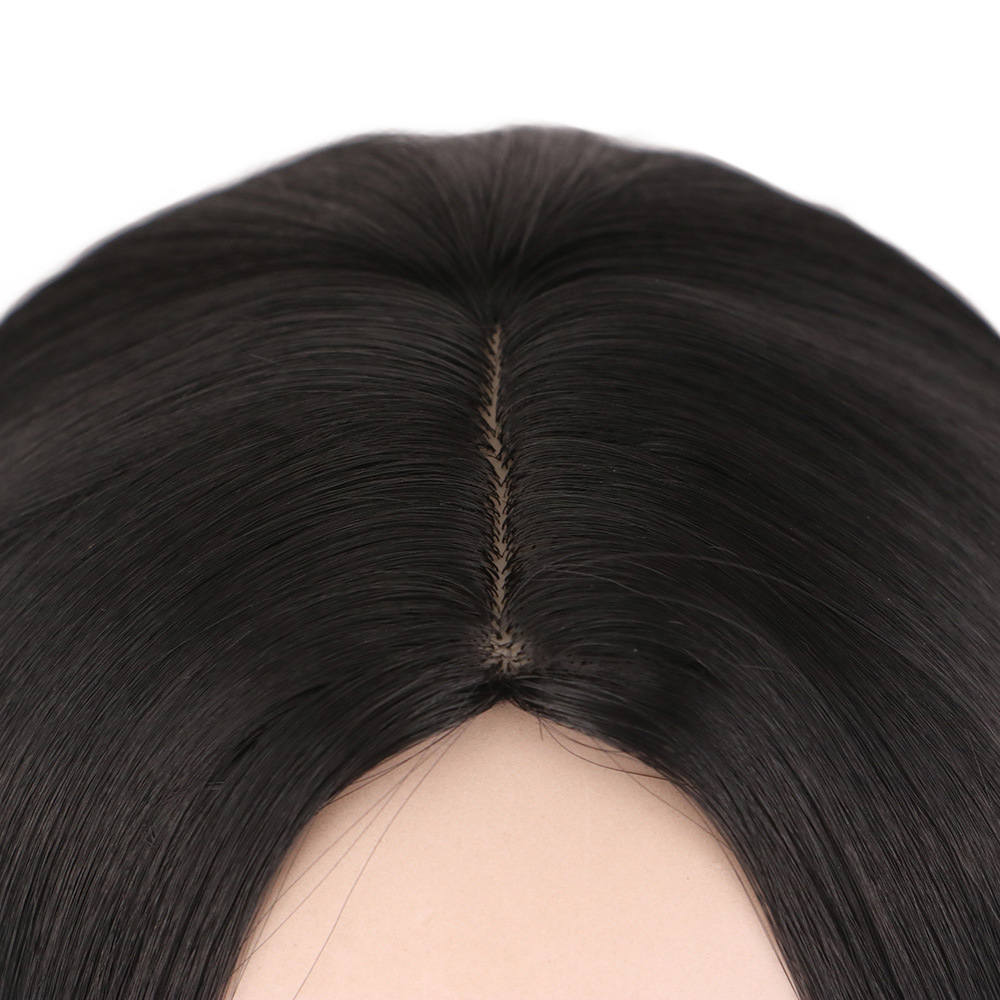 欧美时尚个性女士黑色短发中分假发头套cos假发亚马逊外贸胶纸网