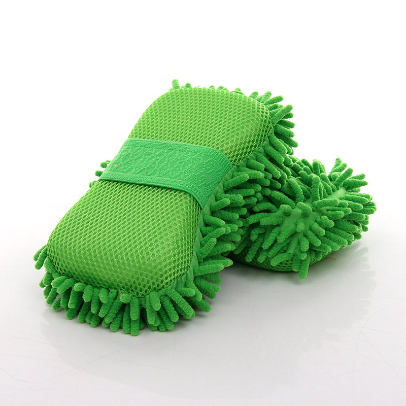 Car Sponge Sponge Gloves Chenille Car Cleaning Sponge Coral Sponge Large Cleaning Tools Beauty Supplies