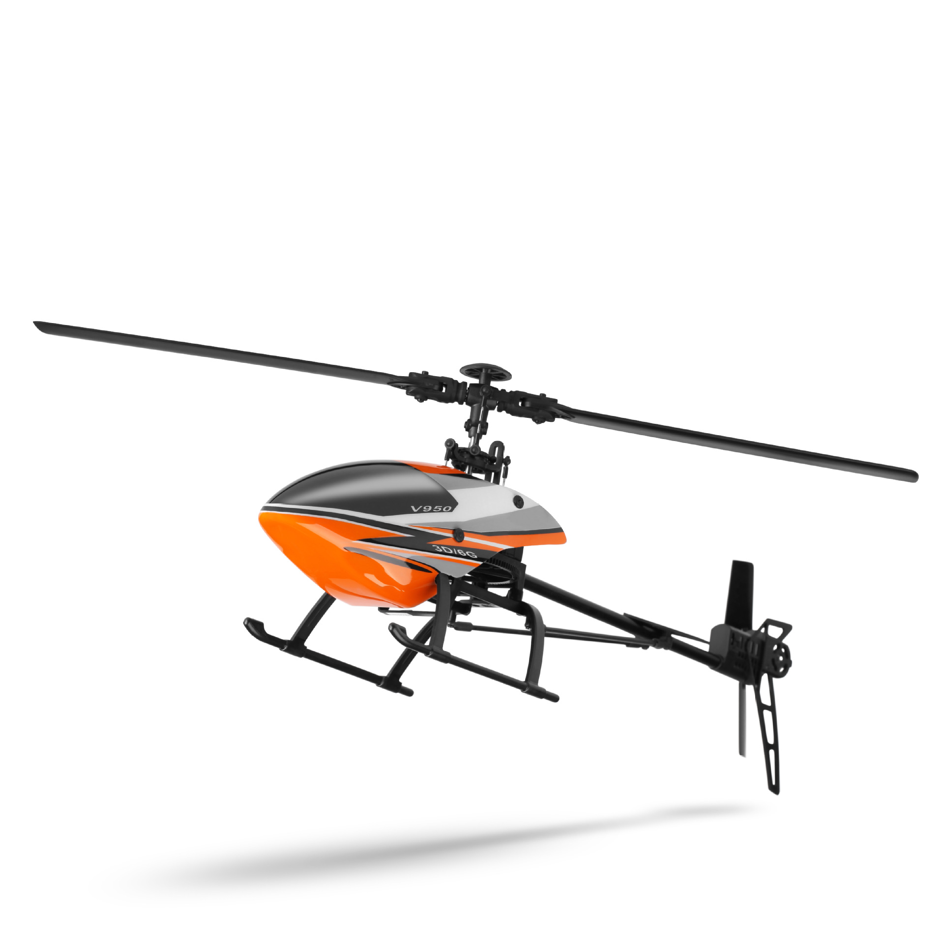 跨境伟力v950六通单桨无副翼遥控直升飞机强劲无刷中型无人机航模