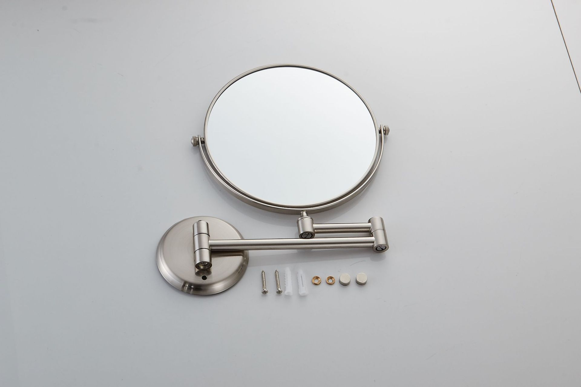 浴室化妆镜折叠酒店卫生间伸缩镜子贴墙双面放大美容镜壁挂免打孔