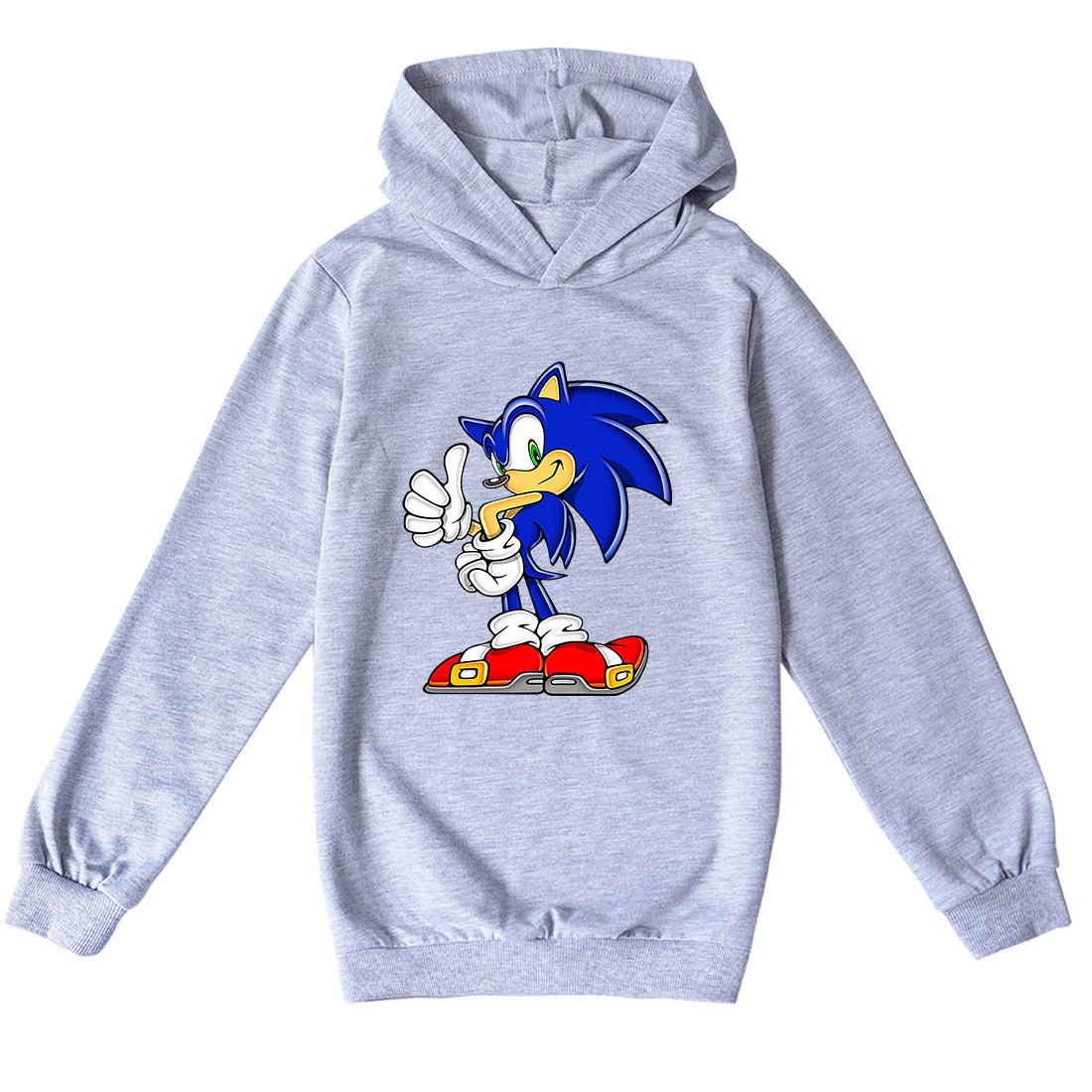 跨境电商中大童卫衣服装刺猬索尼克sonic卡通印花厂家现货w1535