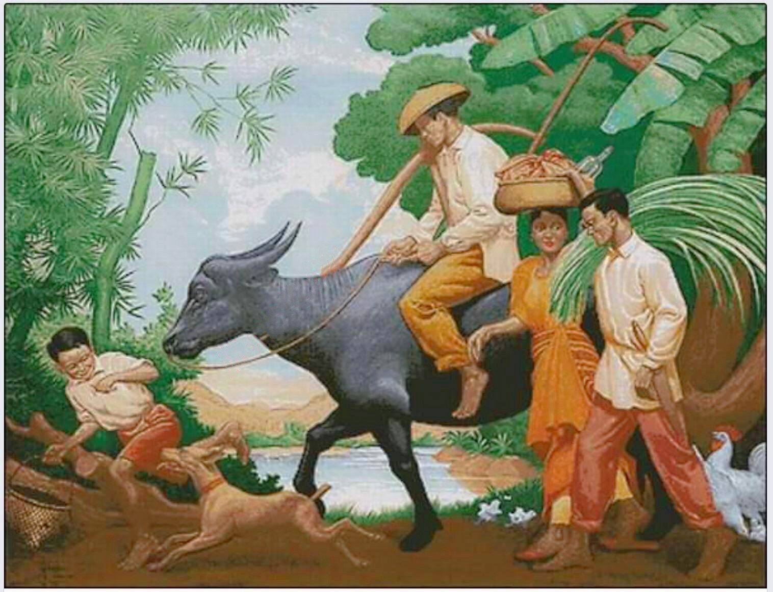 2020新款钻石画diy5d钻石绣农耕人物老牛点钻十字绣满钻全贴