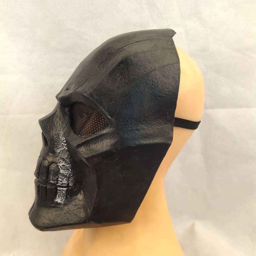 厂家直销哈莉奎茵和猛禽小队黑面具 万圣节新款黑色恐怖骷髅面具