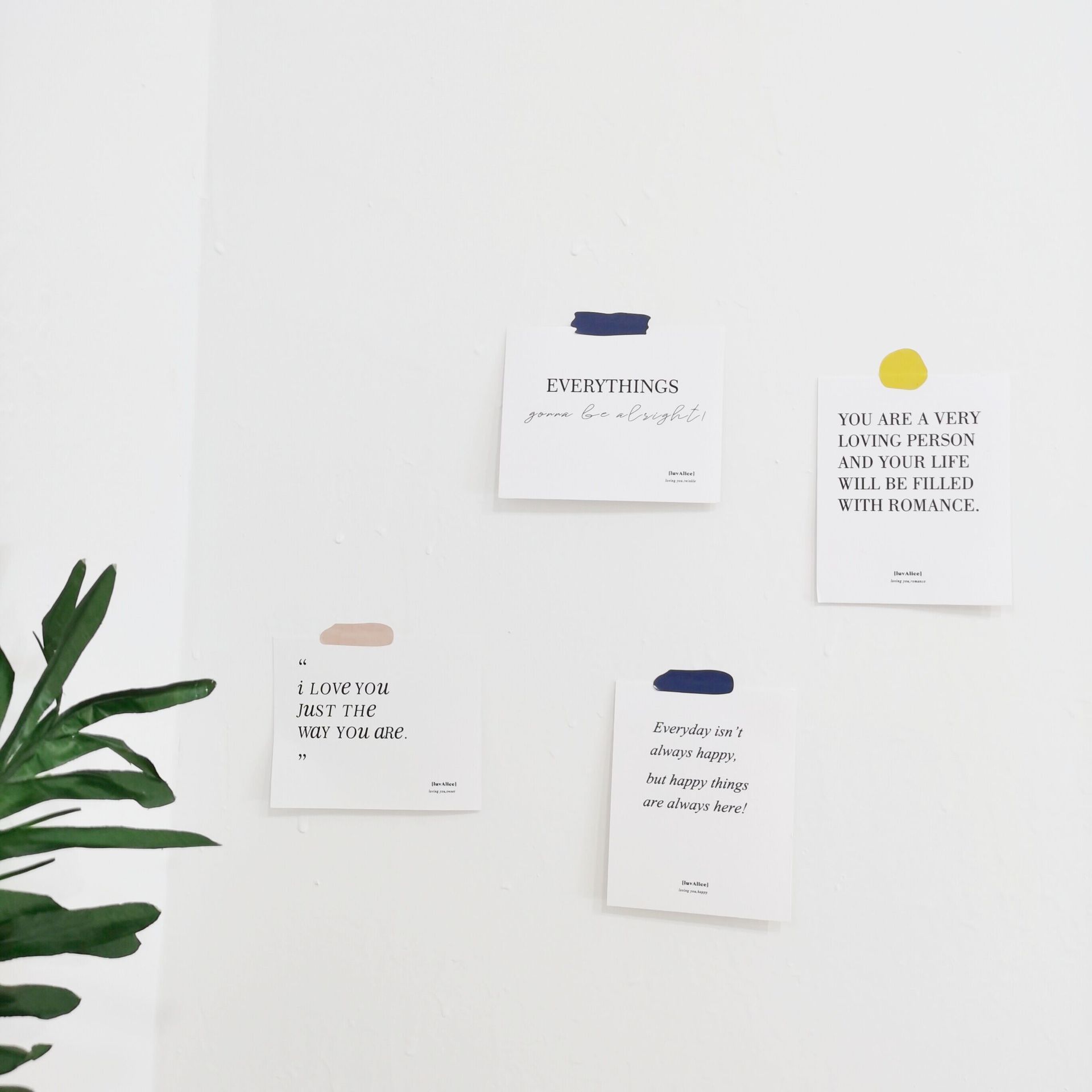 韩国ins英文简约文艺卡片luvalice摆拍道具墙面装饰卡饰品背景卡