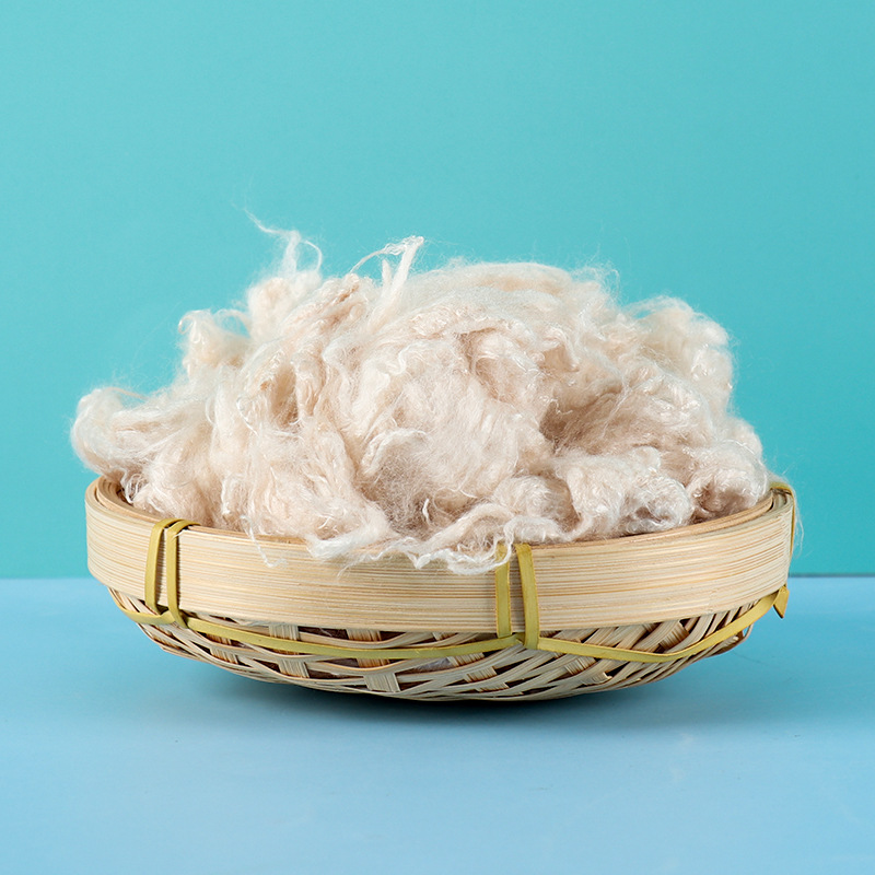 现货供应艾草纤维 天然植物纤维纱线面料原料 库存织袜纱线纤维