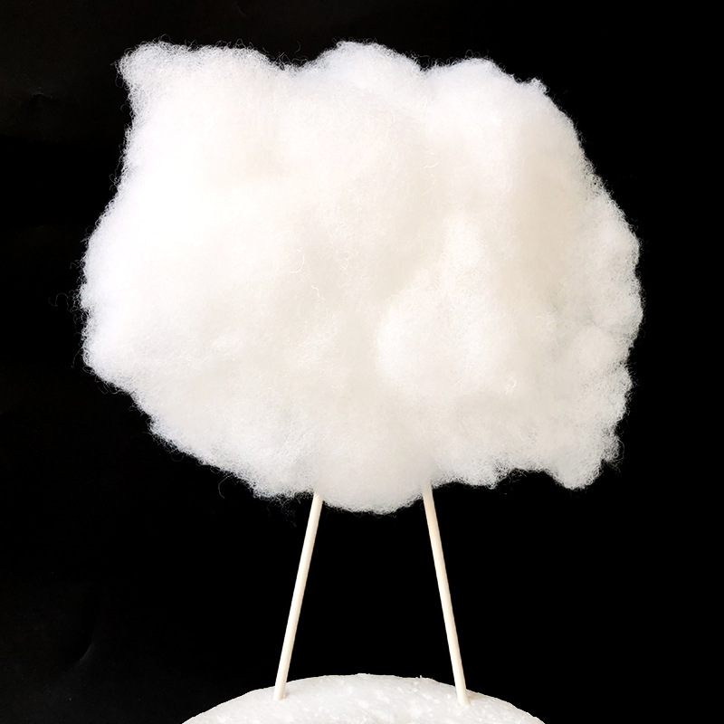 情人节棉花糖 棉花爱心白云朵装饰蛋糕插件摆件插牌生日告白气球