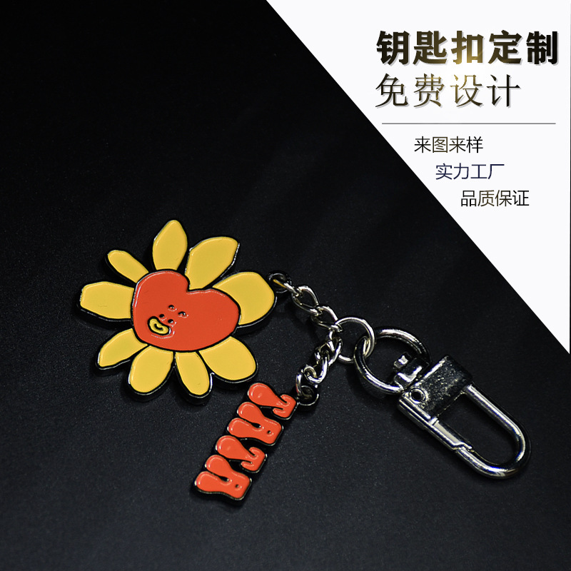 Zinc Alloy Paint Keychain Customized Cartoon Anime Metal Keychains Keychain Pendant Small Gift