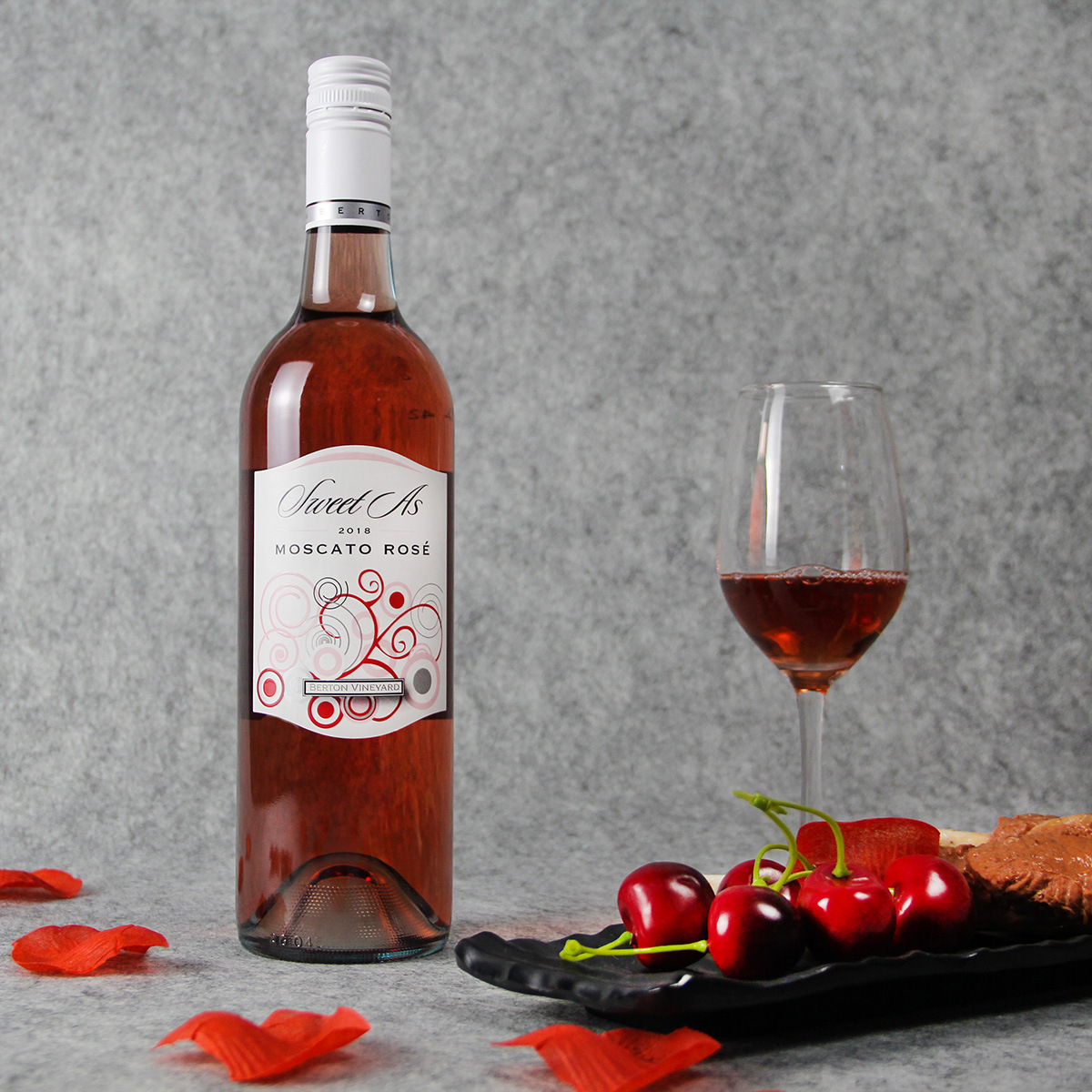 澳洲伯顿酒庄莫斯卡托桃红甜葡萄酒berton vineyard moscato rose