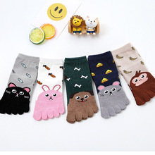 儿童袜子 五趾袜棉袜 可爱卡通动物袜子 3-6-10岁厂家现货