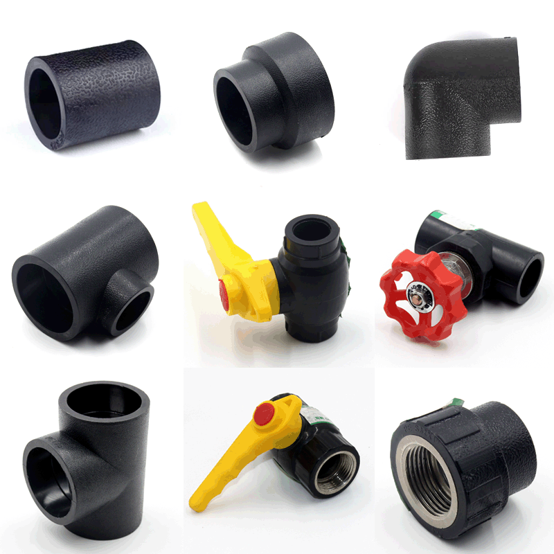 厂家定制量大优惠 黑色pe管件 自来水管管件pe热熔直接pe热熔弯头