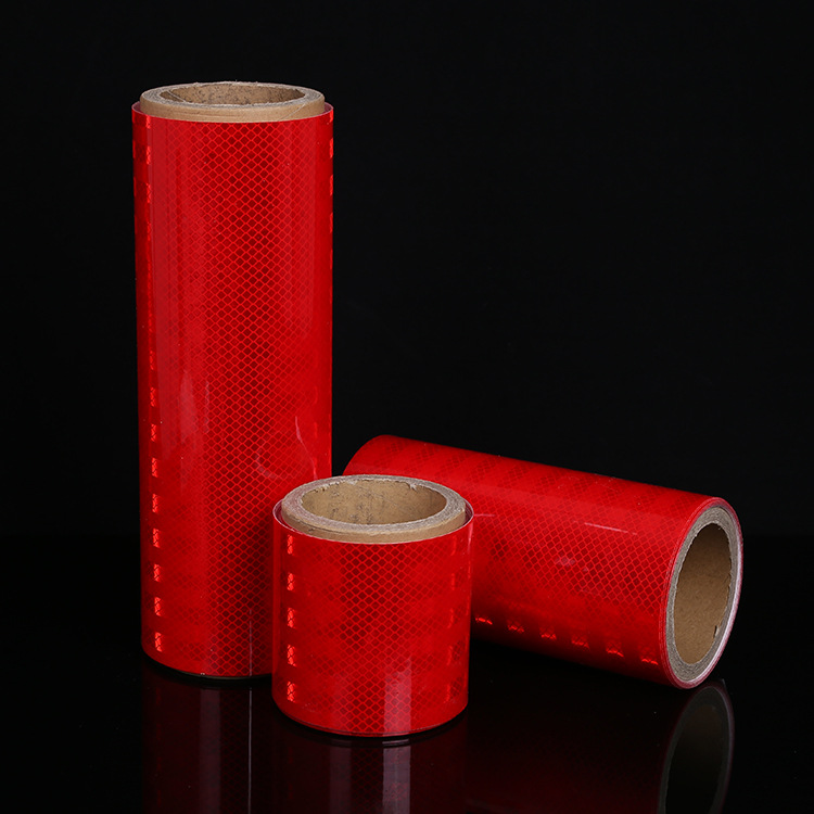 厂家直销pc反光膜红色微棱镜反光膜标识牌反光膜交通设施反光贴