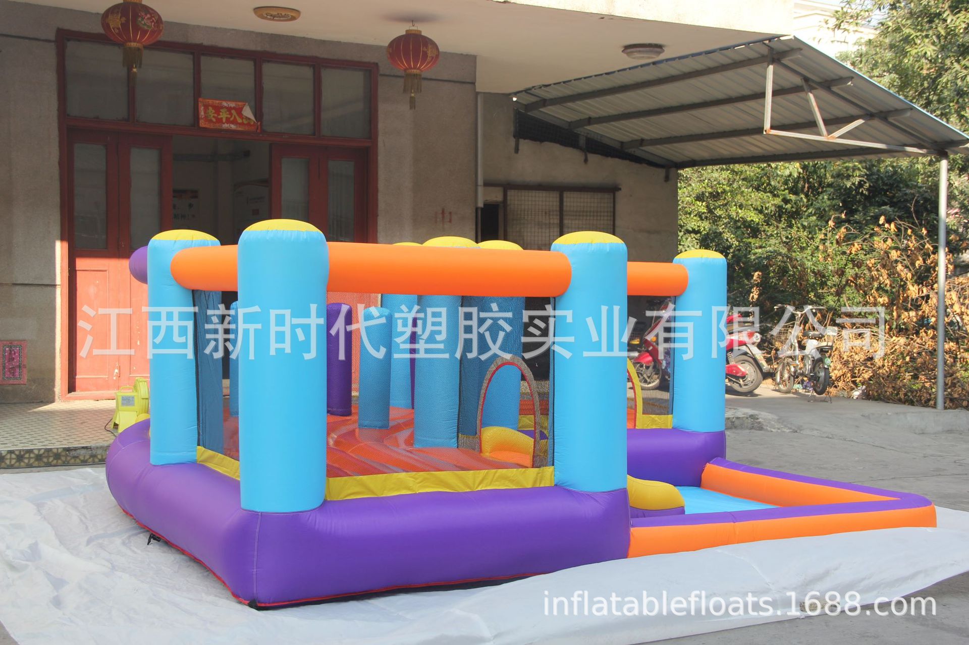 博士豚新款充气城堡室外多人蹦蹦床梯跳跳床滑滑梯