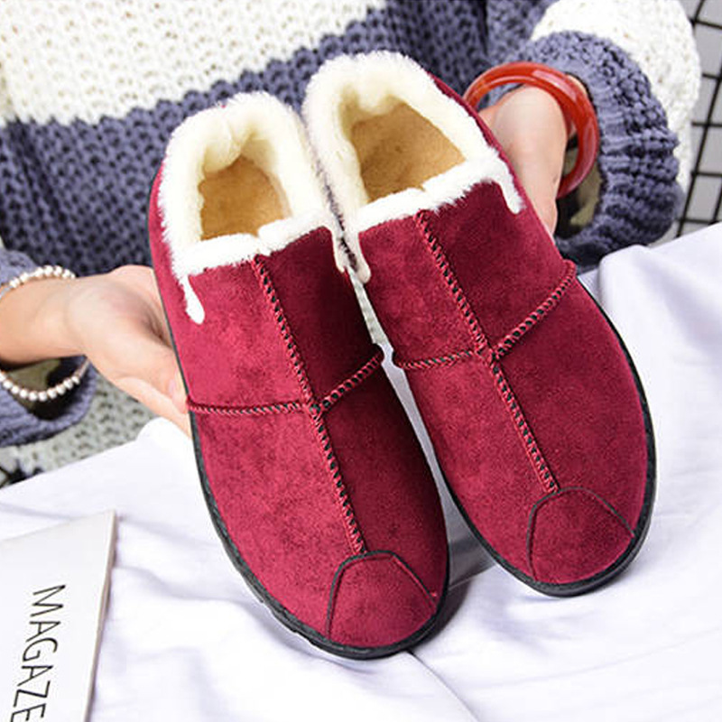 Women's Cotton-Padded Shoes 2023 Autumn and Winter New Fleece-lined Warm Leisure Korean Style Bean Non-Slip Old Beijing Cloth Shoes Slip-on