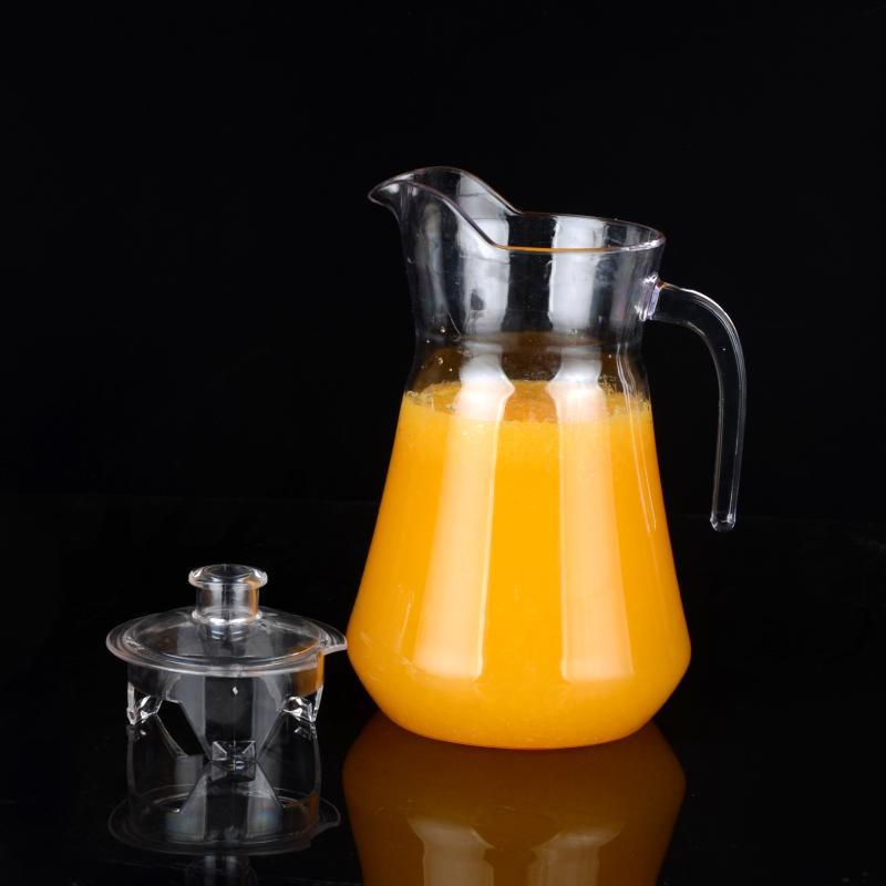 亚克力果汁壶 扎壶塑料条纹壶透明耐热饮料壶 防摔餐厅水壶凉水壶