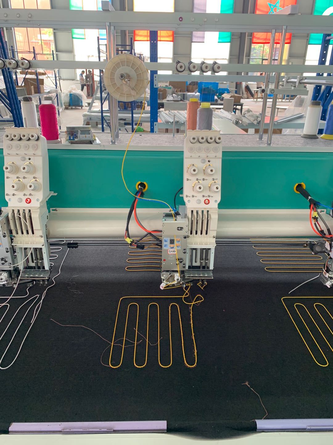 银河纯盘带特种绣花机 坐垫发热丝专用绣花机