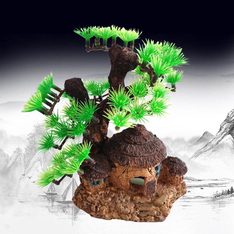 水族箱鱼缸假山造景装饰迷你仿真石头摆件布景