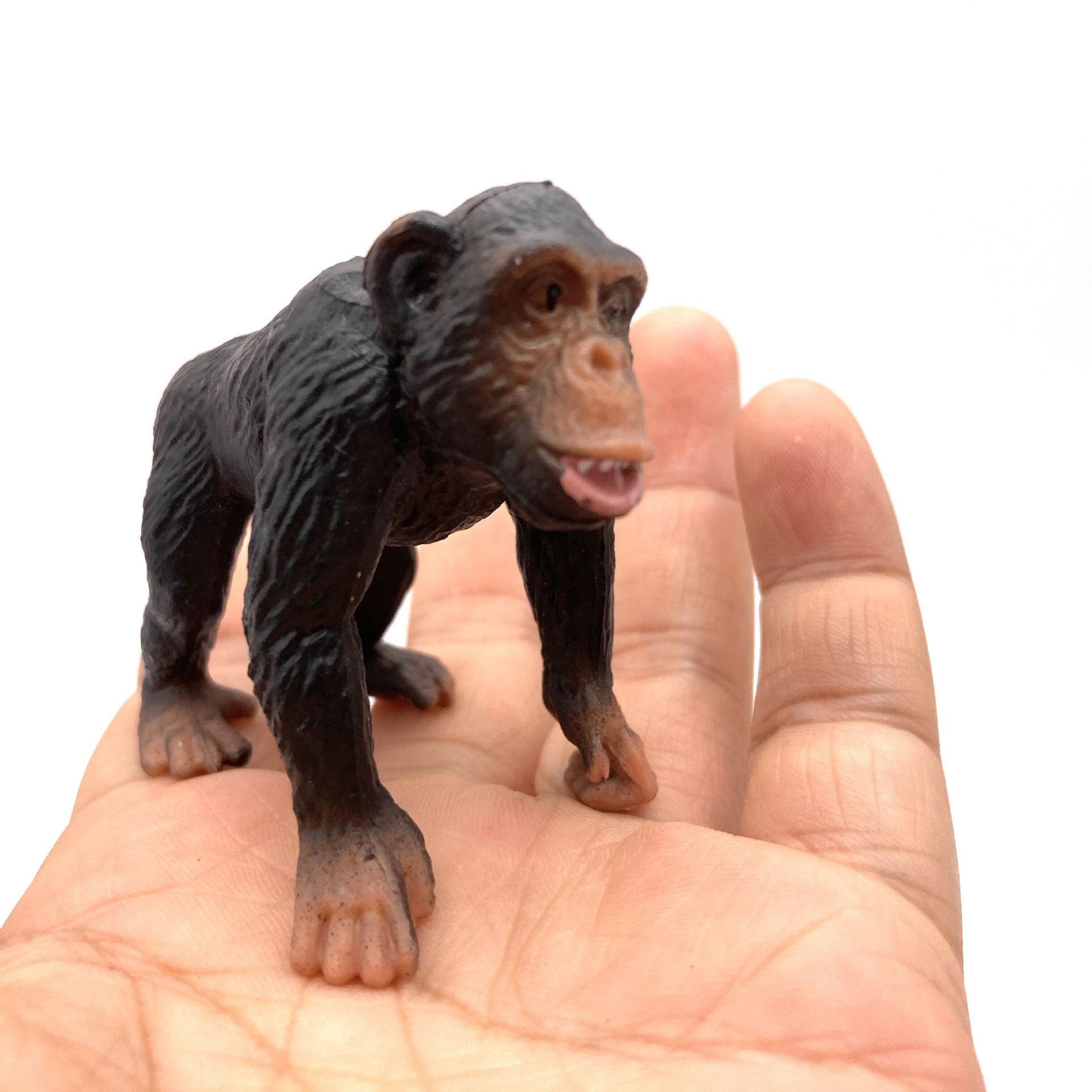 跨境儿童仿真野生哺乳动物黑猩猩大猩猩猴子模型实心摆件玩具手办