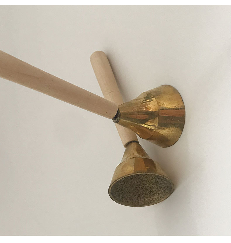 奥尔夫打击乐器铜棒钟亲子教具碰铃幼儿园音乐早教带棒碰钟碰铃