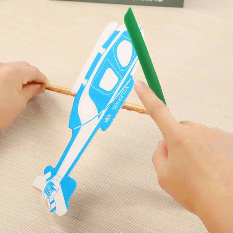 猛虎橡皮筋动力飞机泡沫滑翔机科技小制作手工拼装学生竞赛航模