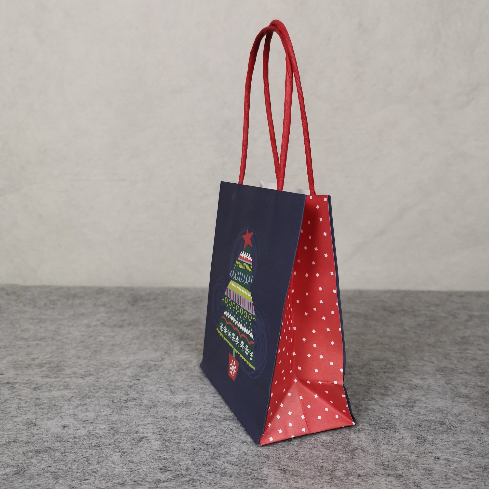 超小号圣诞节糖宝包装袋11*14*6cm现货礼品袋圣诞老人纸袋纸绳子