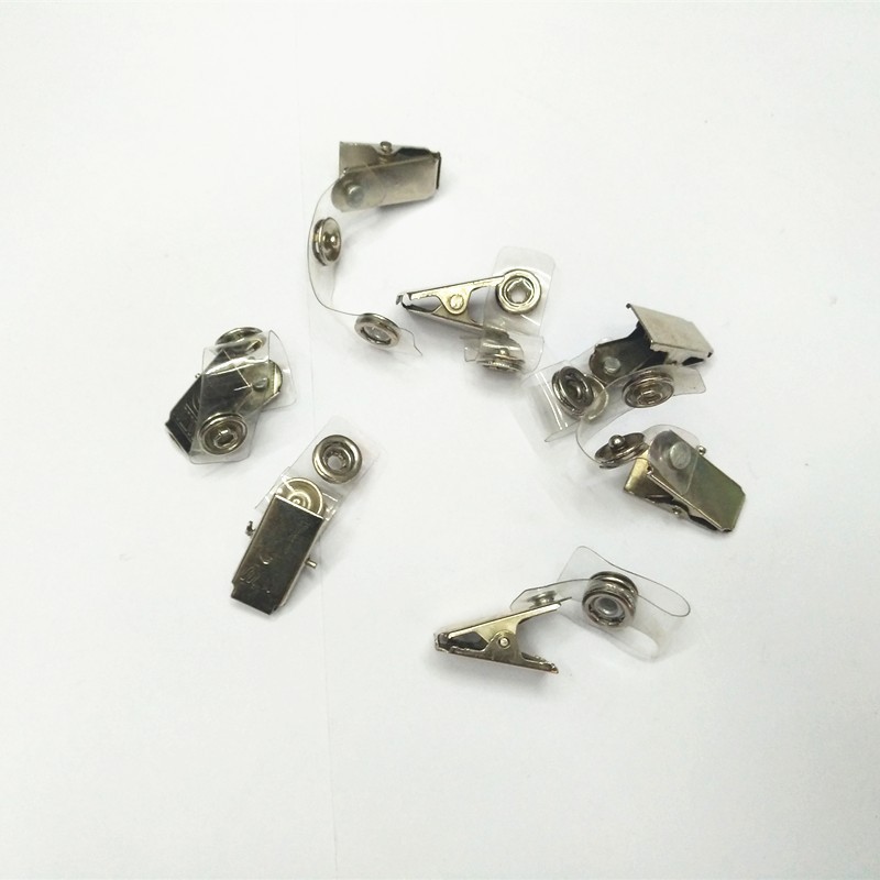 胸牌工作证件套铁夹子卡套厂牌学生证金属铁卡扣夹展会证胸卡夹子