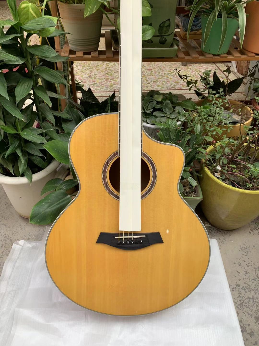 41寸面单板吉他民谣木吉它jf桶云杉桃花芯厂家批发一件代发