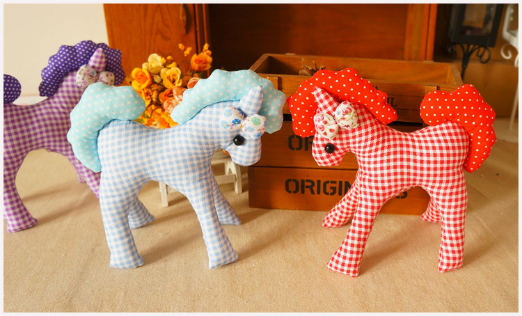 diy 自制布偶娃娃 手工玩具祥云马公仔手工布艺diy材料包非免裁剪