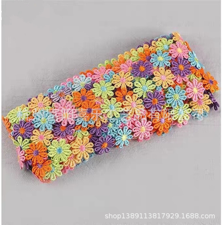 Little Flower Lace Accessories Handmade Water Soluble White Tassel Lace Material Home Textile Clothing Lace Material