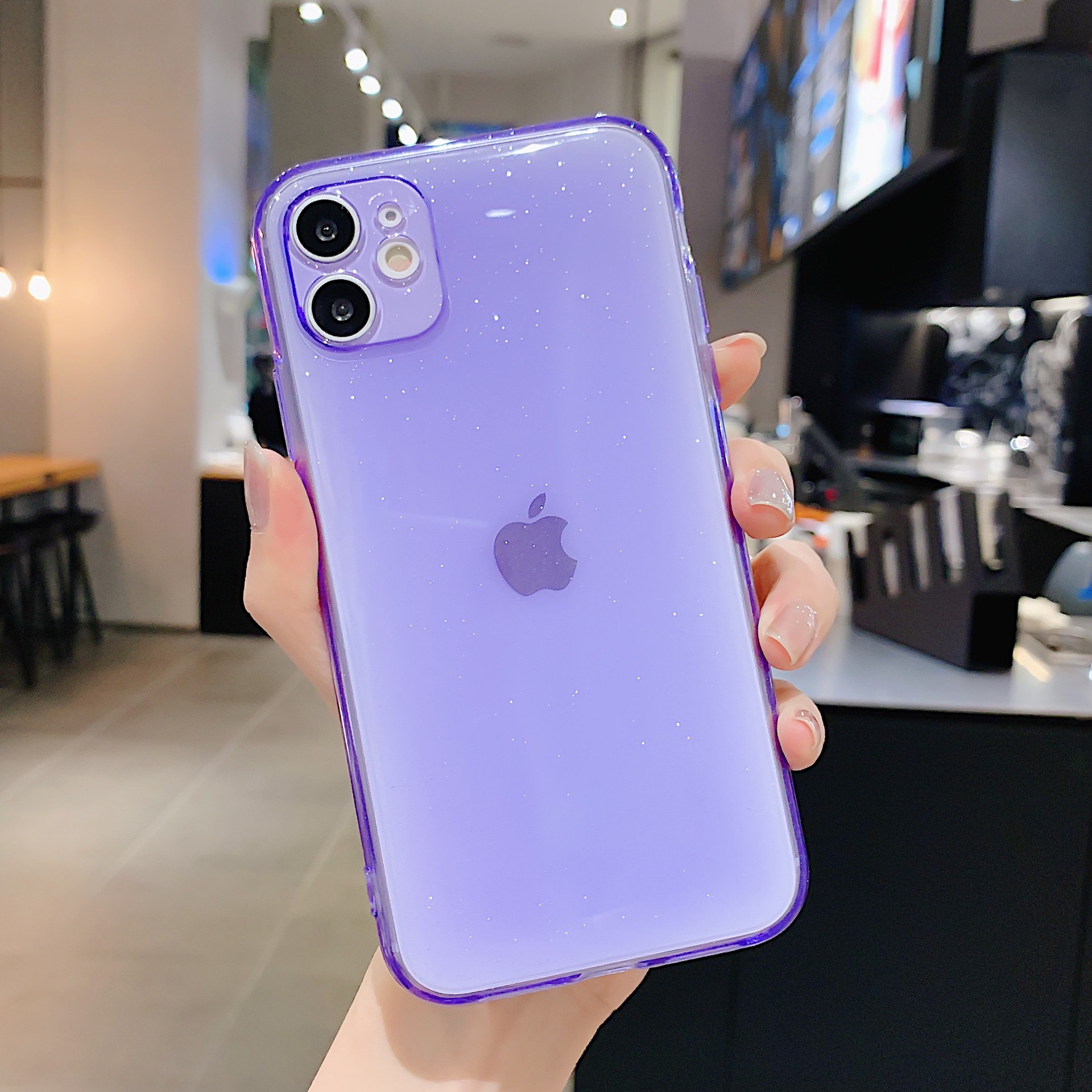 潮网红iphone12pro荧光透明闪粉8p 7p 适用苹果11pro max xr xs软