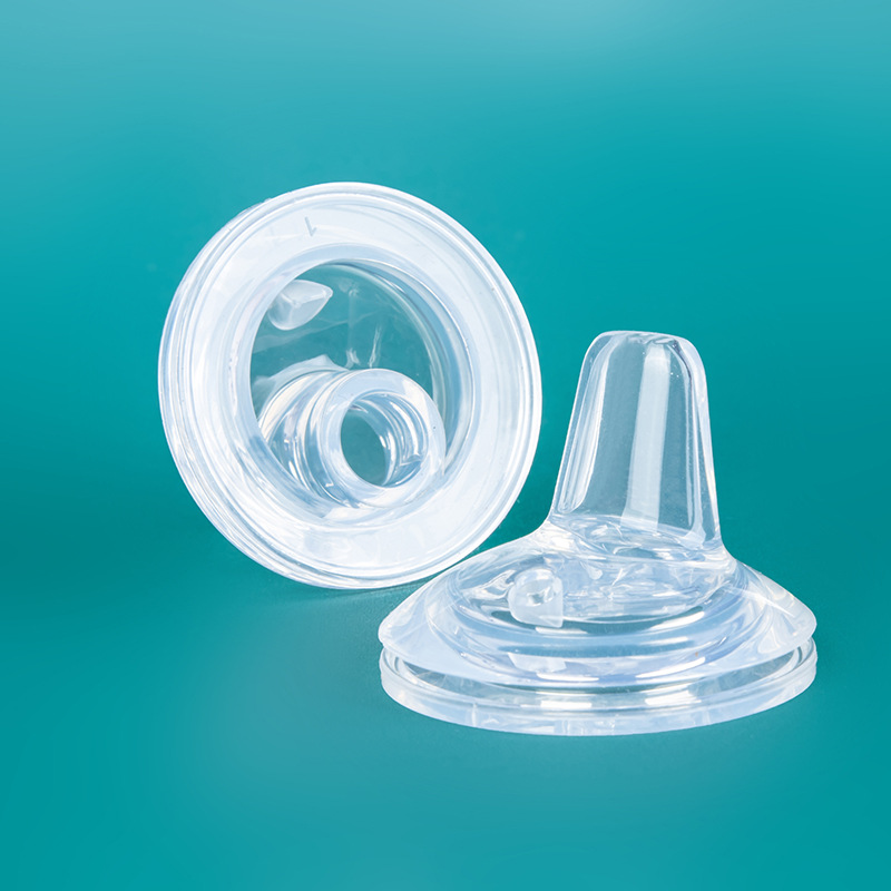 婴士力 宽口径奶瓶通用学饮鸭嘴 一体式吸管鸭嘴奶嘴 适合贝亲