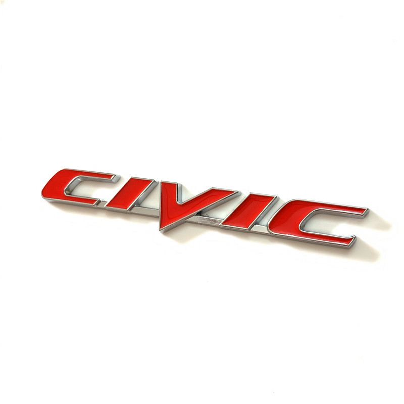 适用于思域后车标civic标 后英文字母标 后尾标车贴 金属贴标尾标