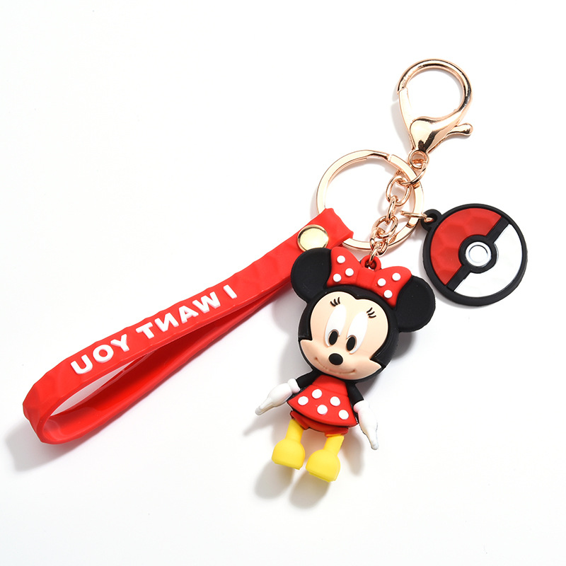 pvc软胶米奇钥匙扣挂件汽车手机壳钥匙链饰品配件创意赠品大爆款